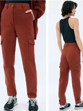 Aritzia Wilfred Free Modern Cargo Pants Rust Copper Size 4